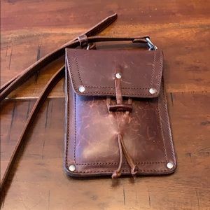 Saddleback leather mini Crossbody bag